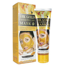 Маска-пилинг с золотыми листьями 24K Отбеливающая и осветляющая маска с меланином против морщин и осветляющей кожи